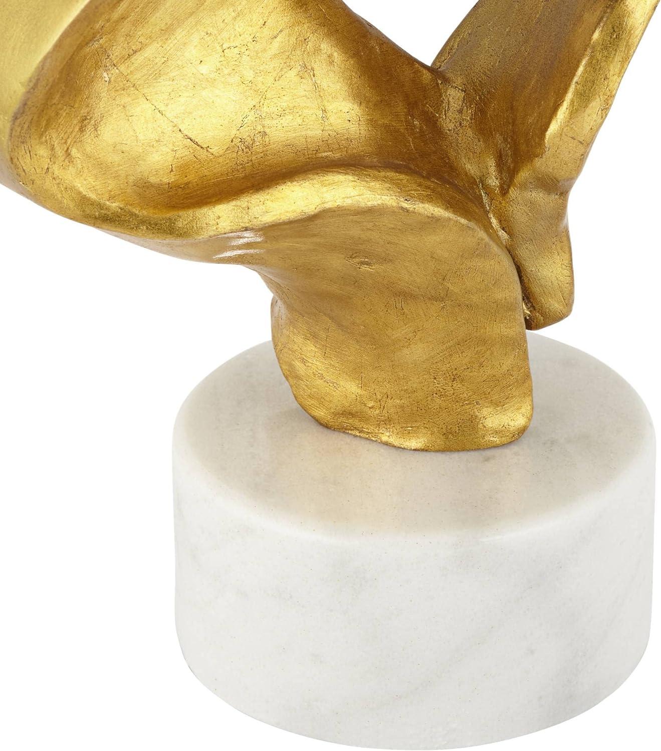 Possini Euro Design Hera Modern Vintage Glam Table Lamp 31" Tall Sculptural Rose Gold White Shade Bedroom Living Room Bedside Nightstand Office Kids