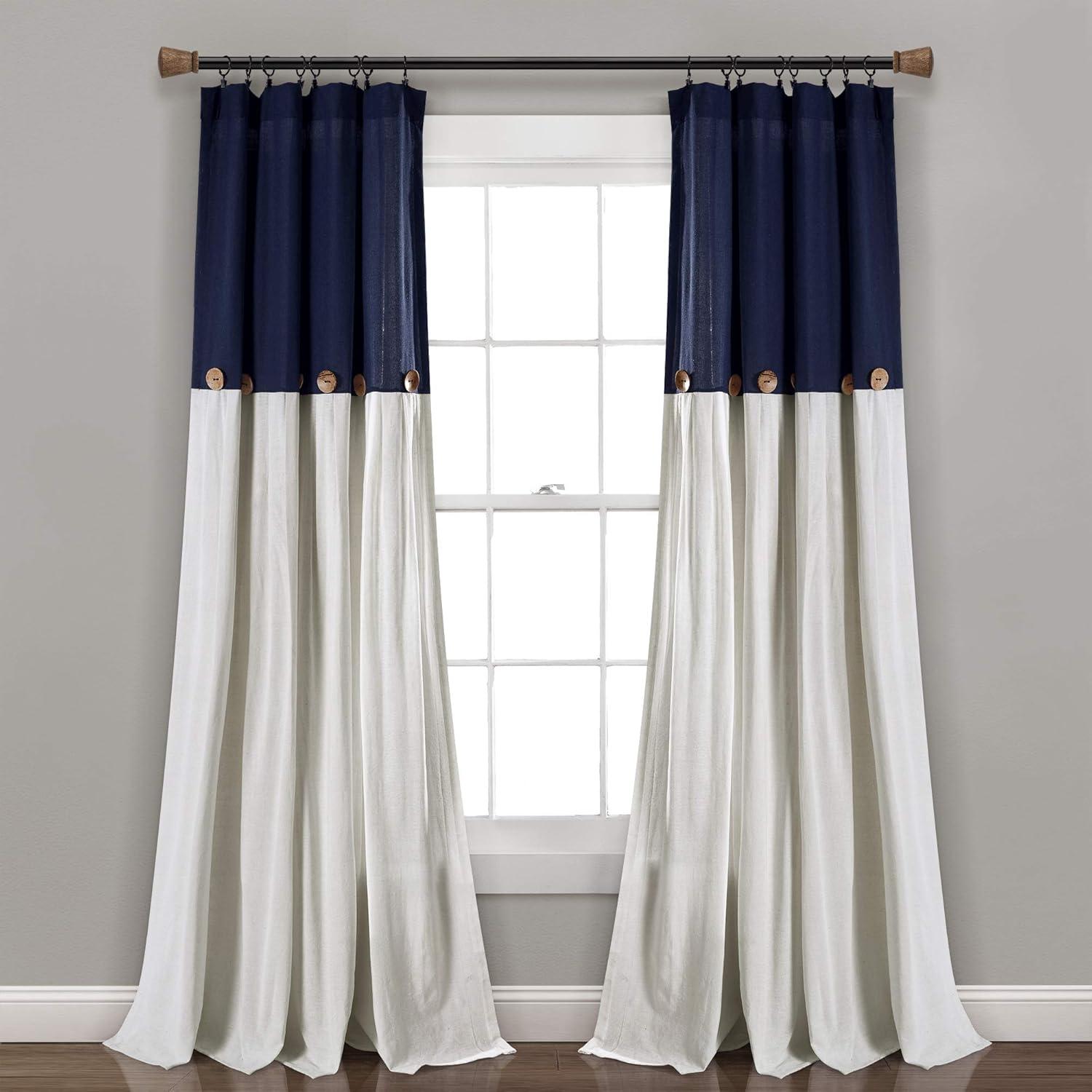 Lush Decor Beckham Window Semi-Sheer Rod Pocket Single Curtain Panel
