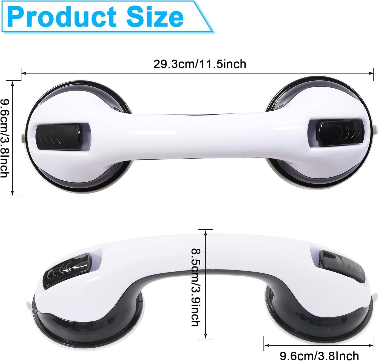 Shower Grab Bars for Seniors, 250BL Shower Handles for Elderly Suction, Safety Heavy Bathtubs Grab Bars 2PCS Handicap Grab Bars Support for Bathroom/Showers/Toilet
