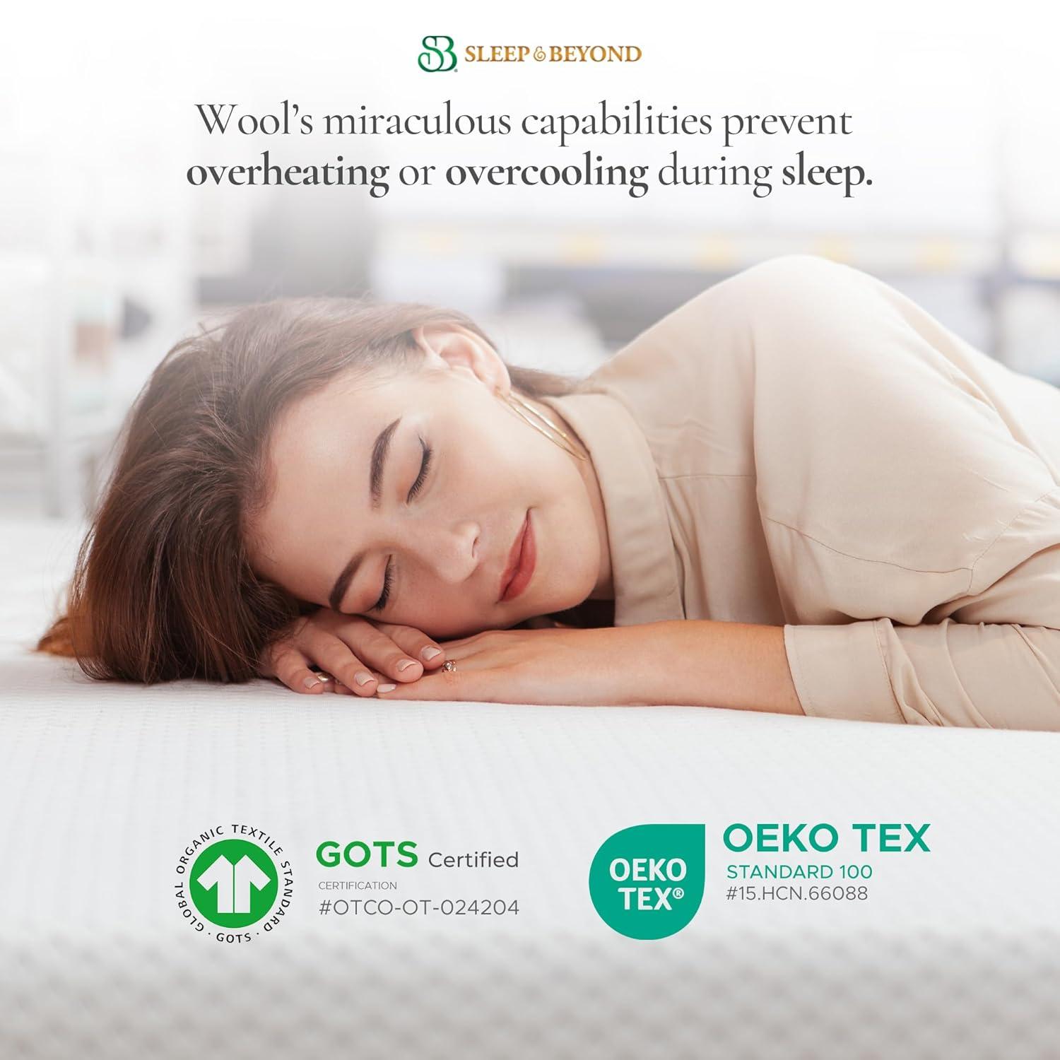 Sleep & Beyond myPad®, 100% Washable Wool Mattress Pad, Crib 28x5", 0.5in thick