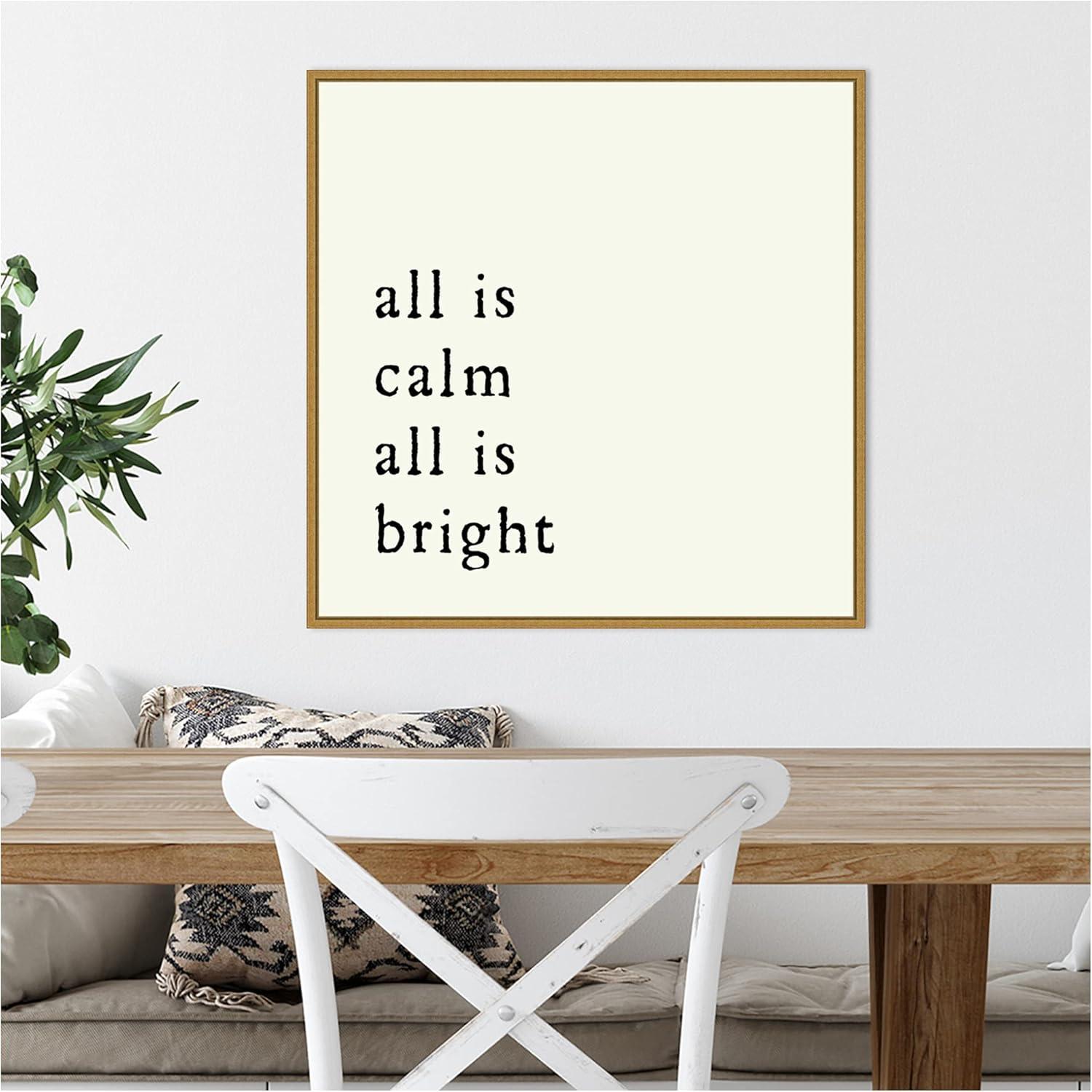 Amanti Art All is Calm by Amanti Art Portfolio Canvas Wall Art Print Framed 22 x 22-in.