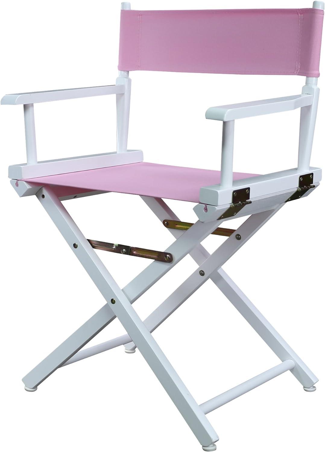 Classic Magenta Canvas Director's Chair with Natural Wood Frame