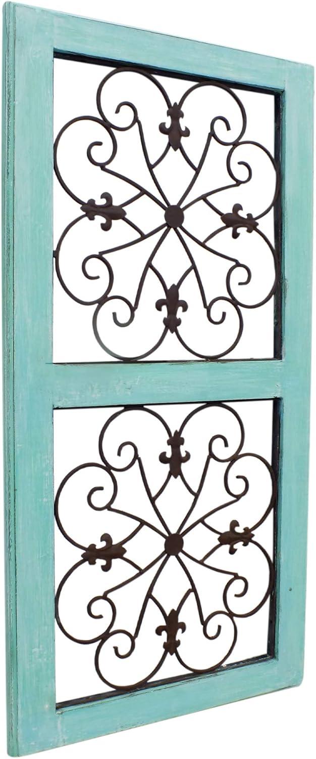 DecMode Indoor Green Metal Rustic Wall Decor