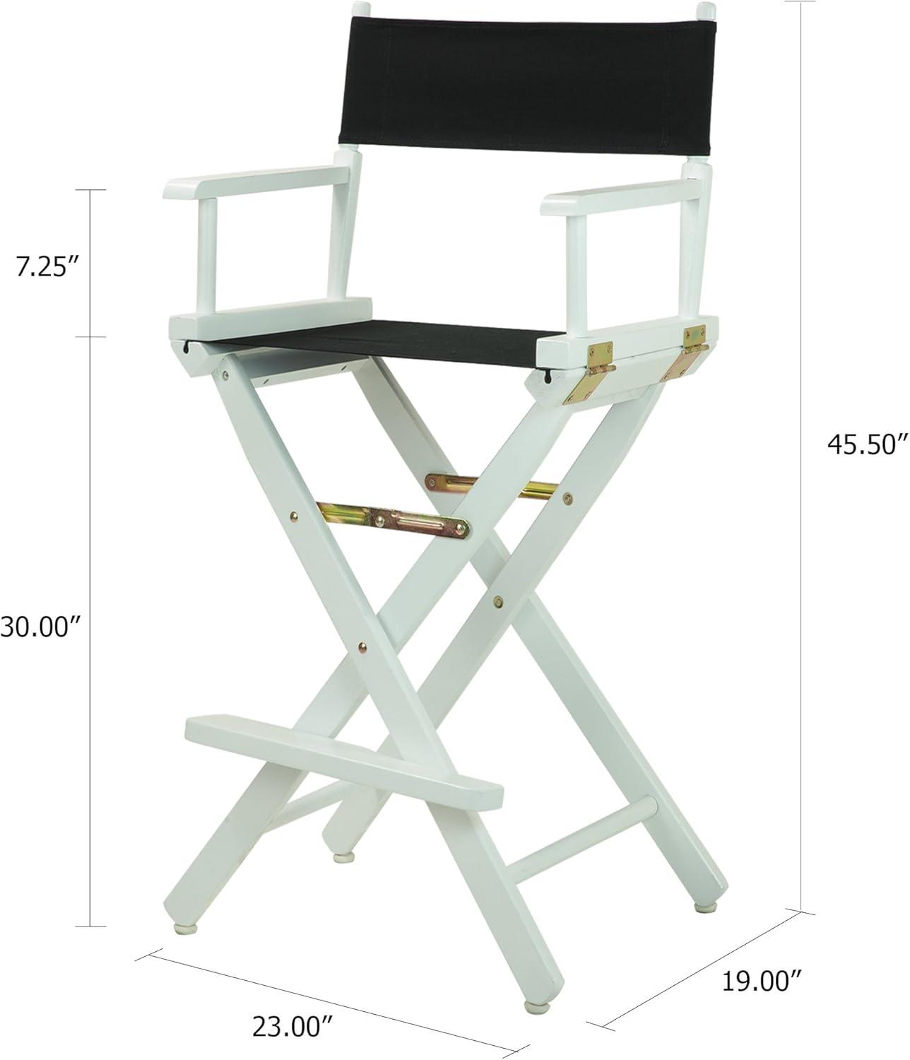 Elevate 30" Black Solid Wood Classic Director's Chair