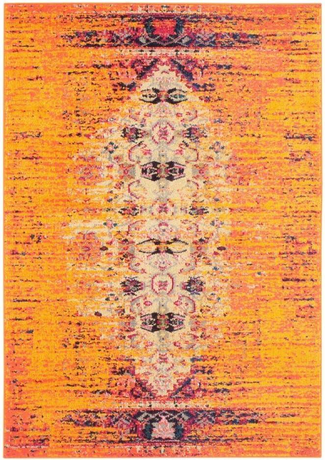 SAFAVIEH Monaco Elsdon Abstract Area Rug, Orange/Multi, 11' x 15'