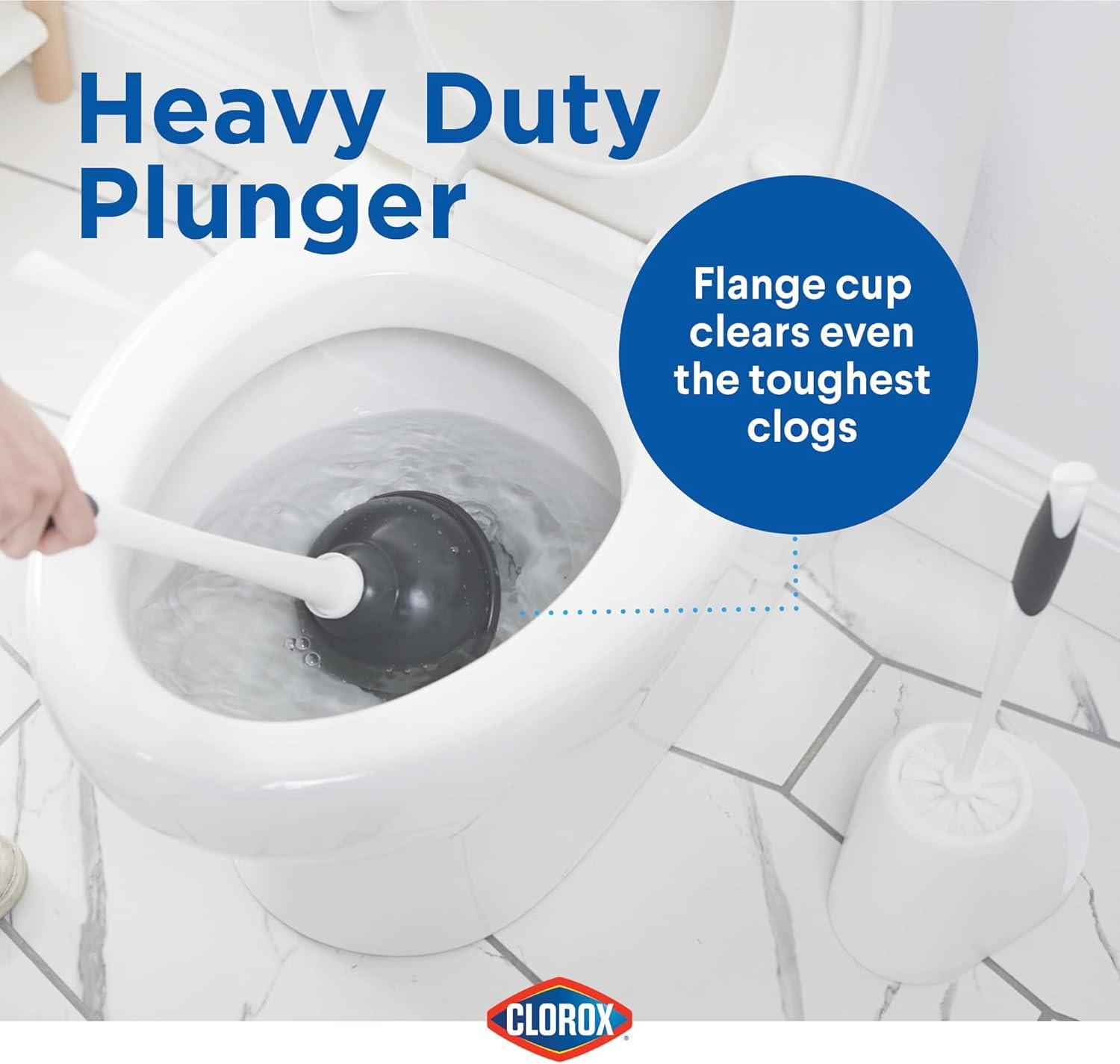 Clorox Plunger & Toilet Brush with Carry Caddy