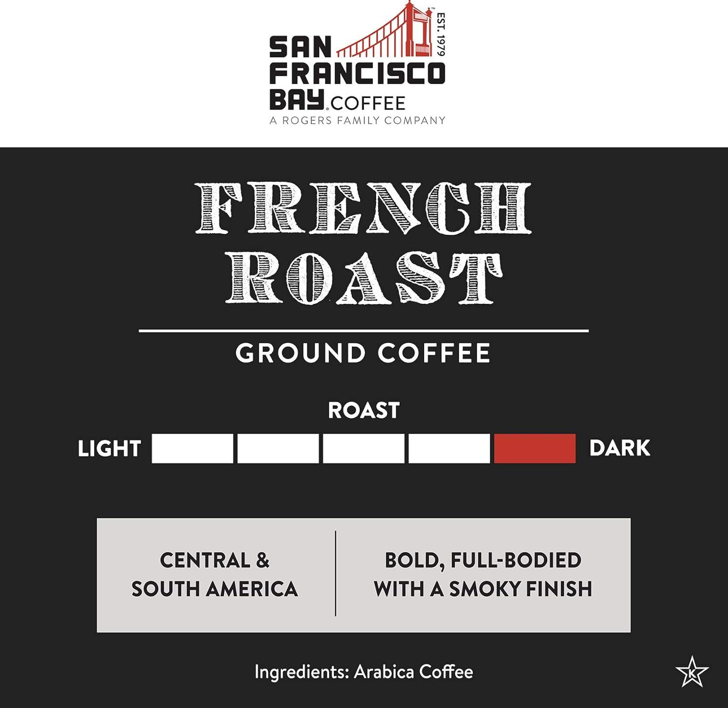 San Francisco Bay Coffee, French Roast, 28 oz Ground Coffee