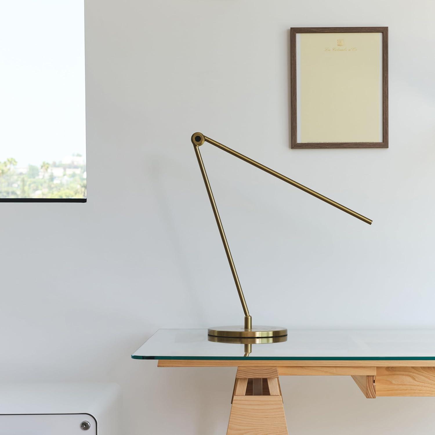 Brass Adjustable Touch Sensor LED Desk Lamp