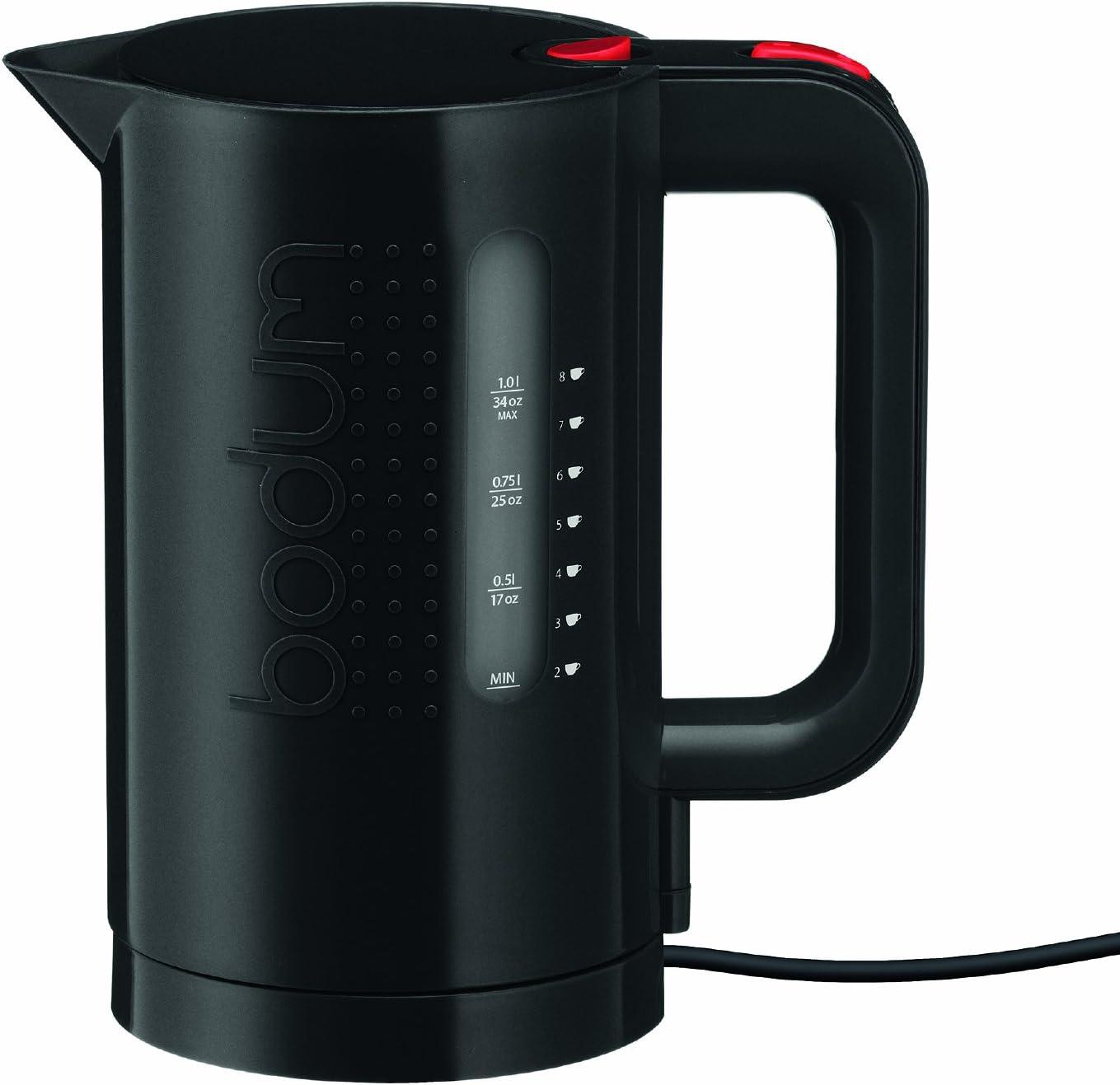 Bistro 34oz Black BPA-Free Electric Water Kettle