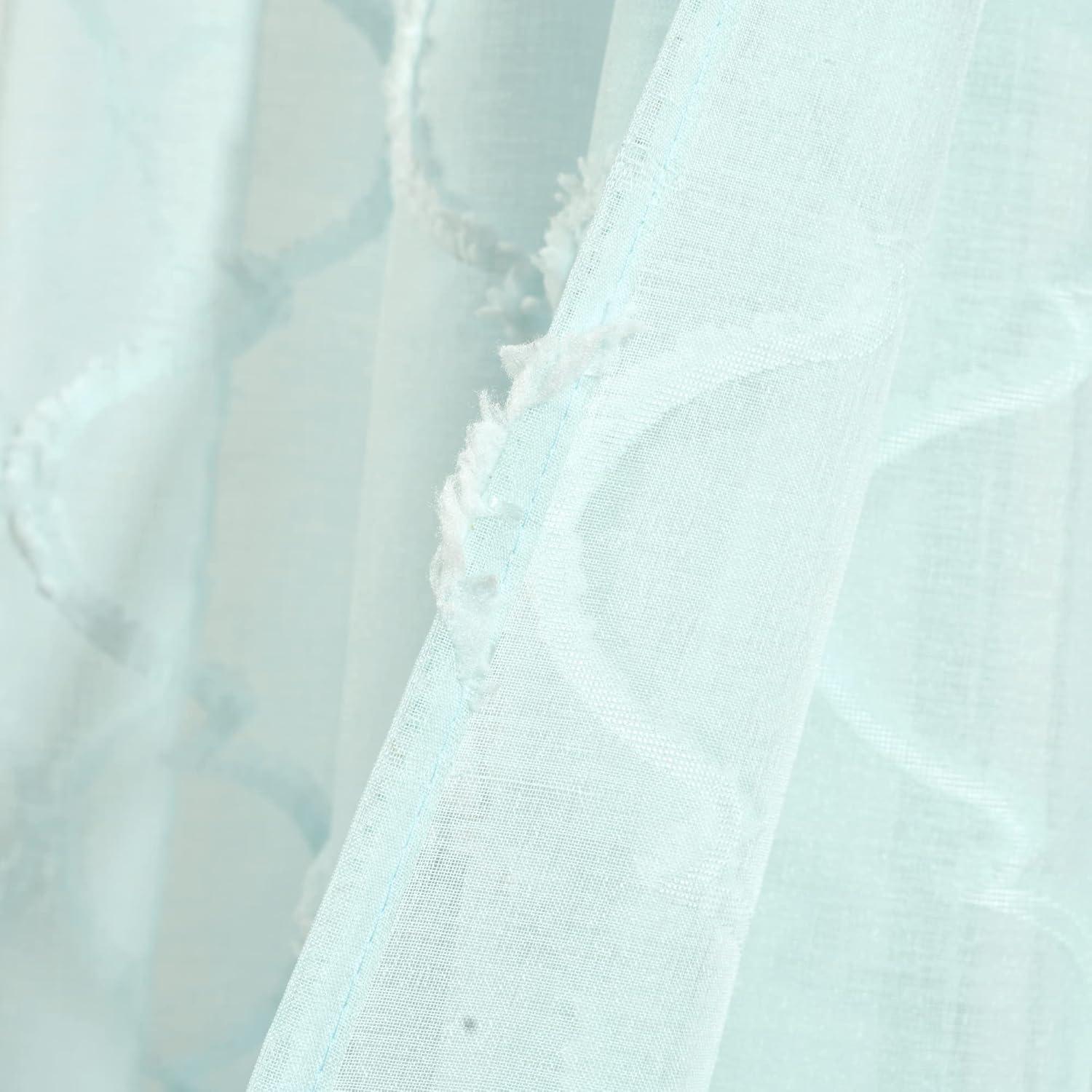 Lush Decor Avon Trellis Sheer Polyester Sheer Curtain Pair (Set of 2)