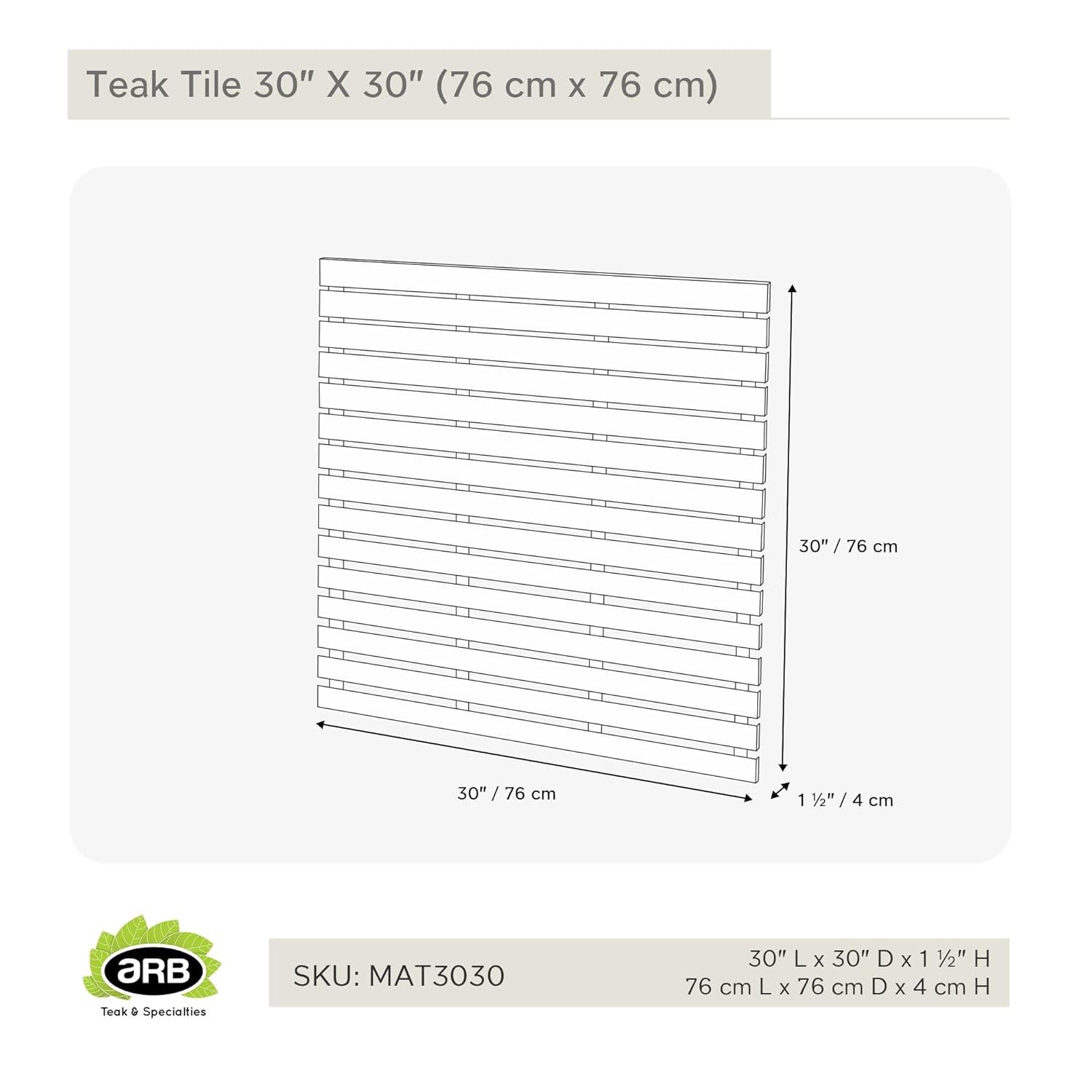 ARB Teak & Specialties Teak Shower Mat