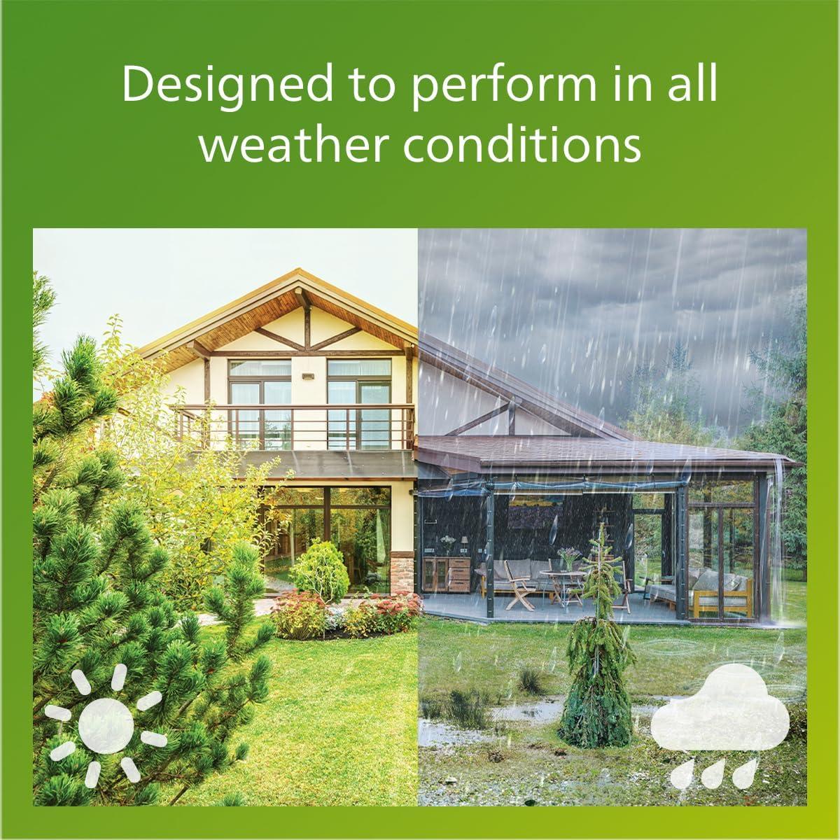 PHILIPS LED Waterproof Solar Lantern - Bright White and Color Changing Camping Light - Rechargeable Camping Essentials - 1 Pack