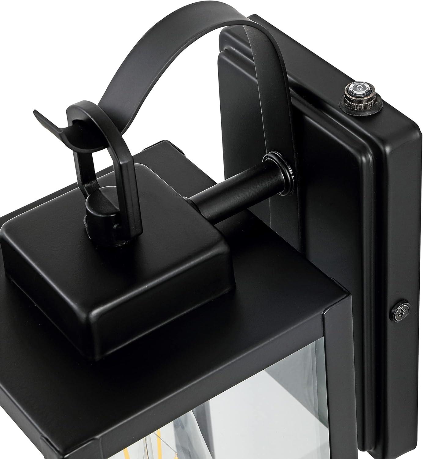 Clemens 6.65" Outdoor Sconce (Set of 2) - PLT4018 - Black - Safavieh