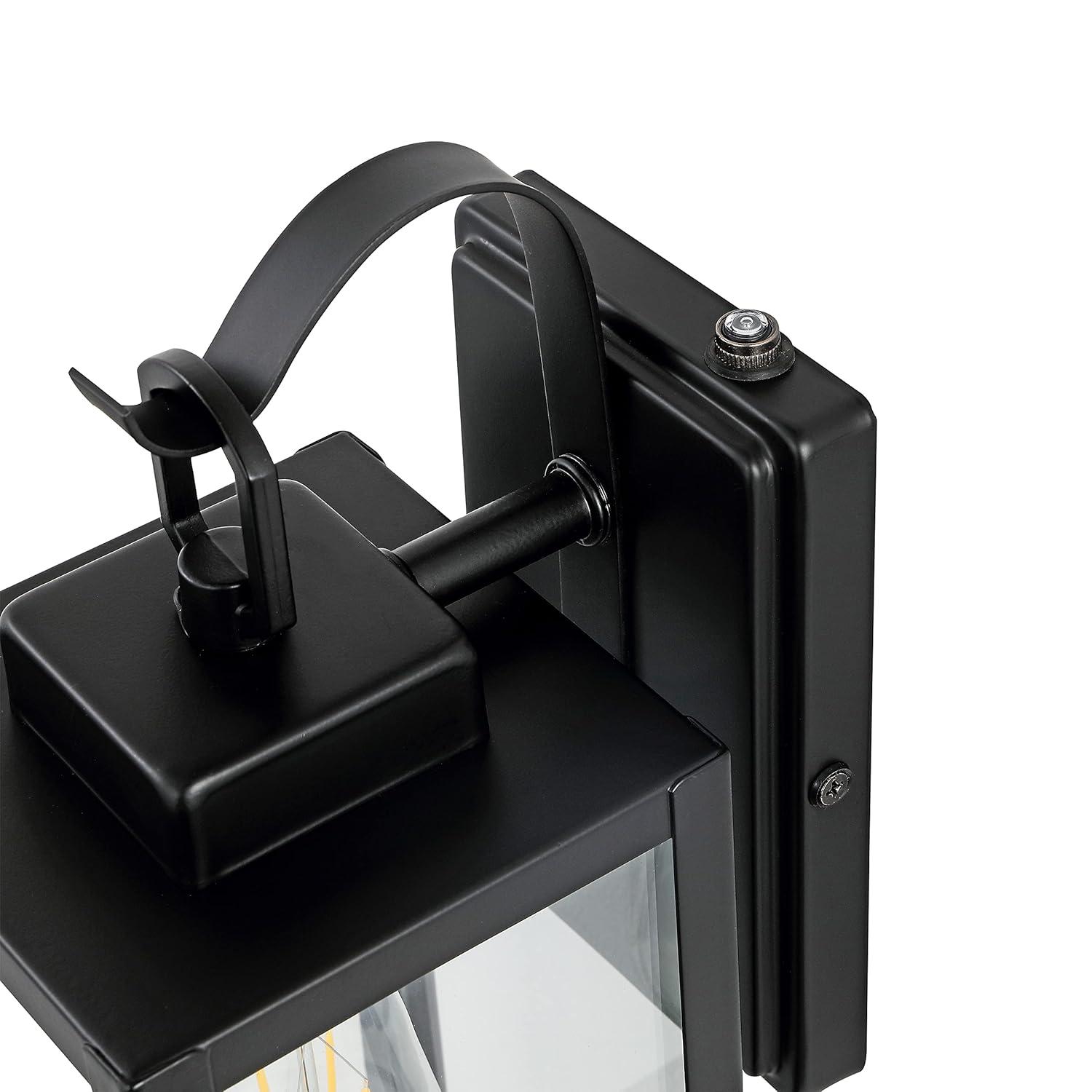 Clemens 6.65" Outdoor Sconce (Set of 2) - PLT4018 - Black - Safavieh