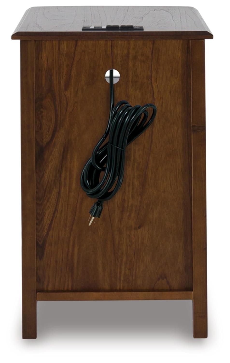 Signature Design by Ashley Casual Devonsted Chairside End Table  Brown