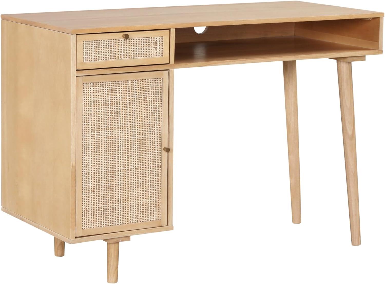 Nathan James Solid Wood Base Computer Desk