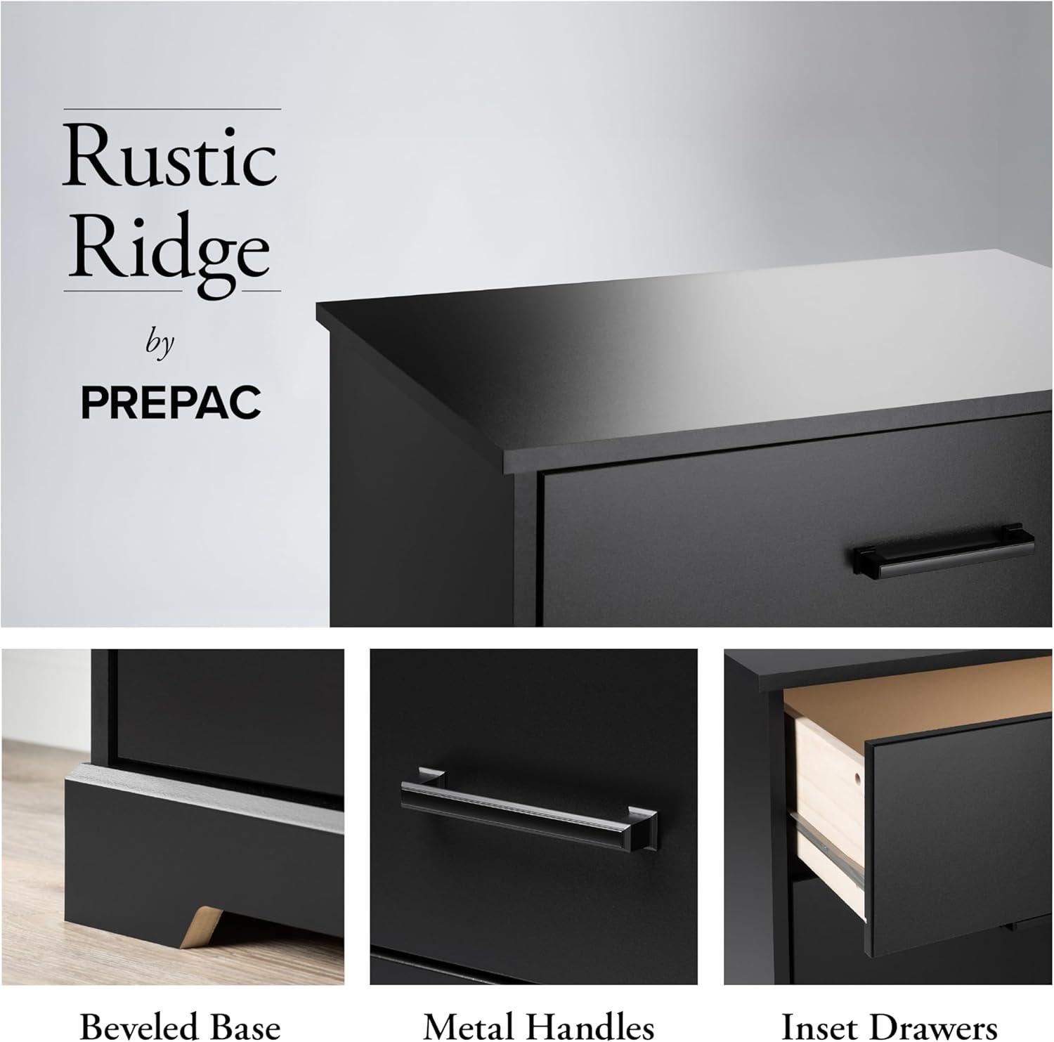 Prepac 23.75" Wide Rustic Ridge 6 Drawer Dresser