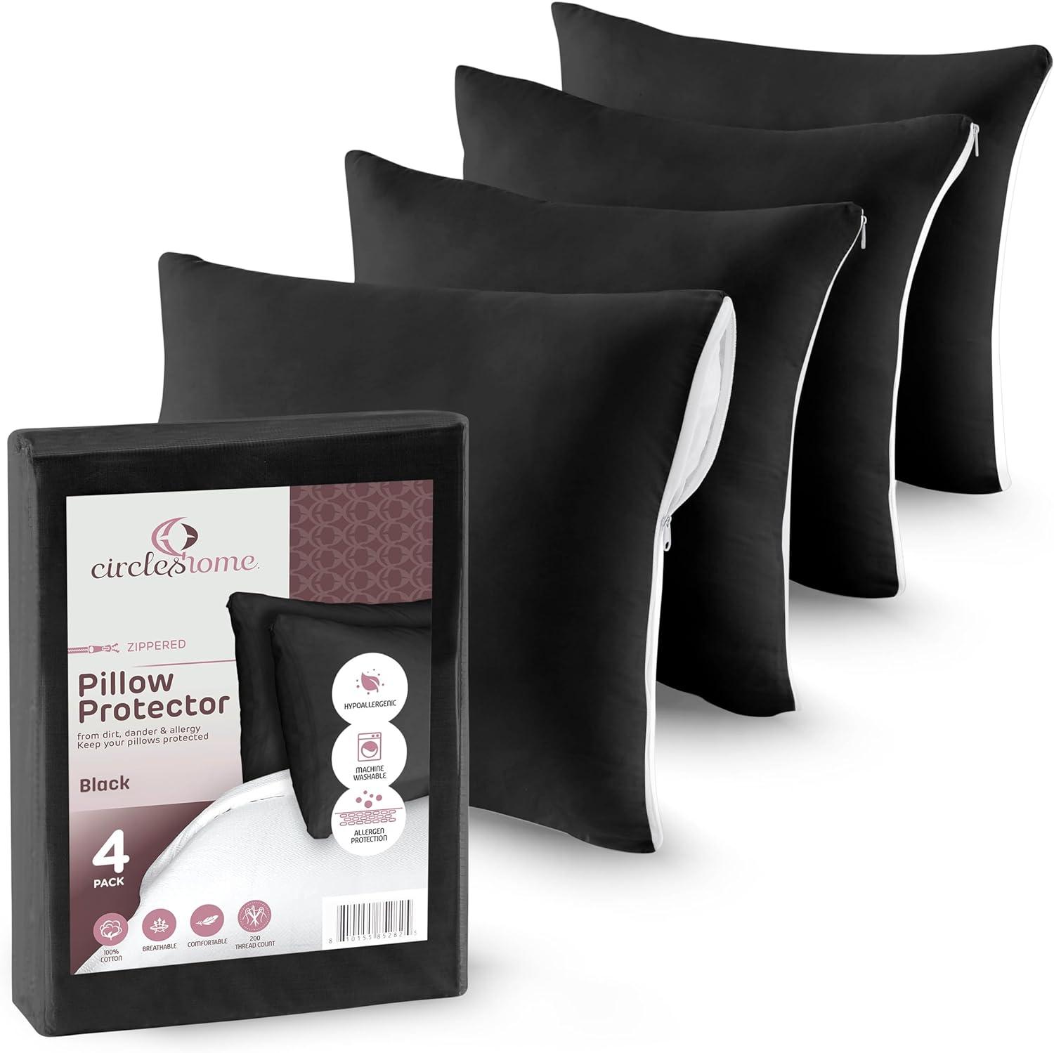 Circles Home, 100% Cotton Zippered Pillow Protector