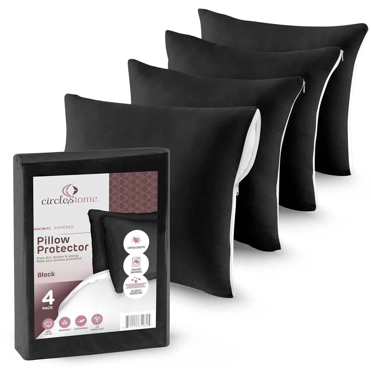 Circles Home, 100% Cotton Zippered Pillow Protector