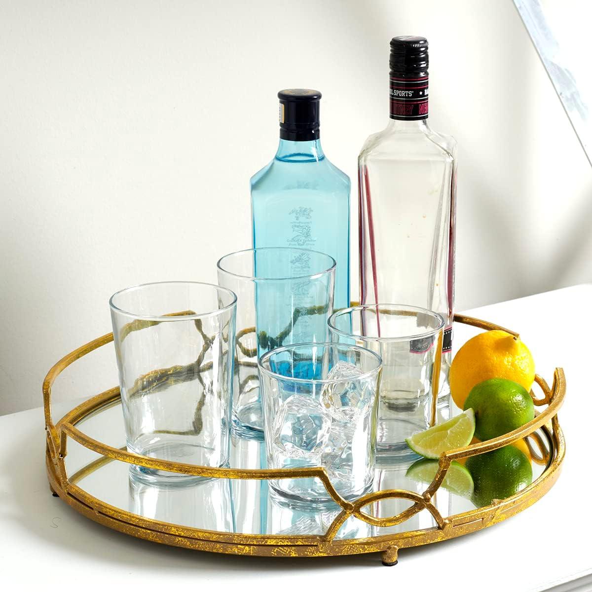 Mercado Clear Glass 17 oz Highball Drinking Glass Set