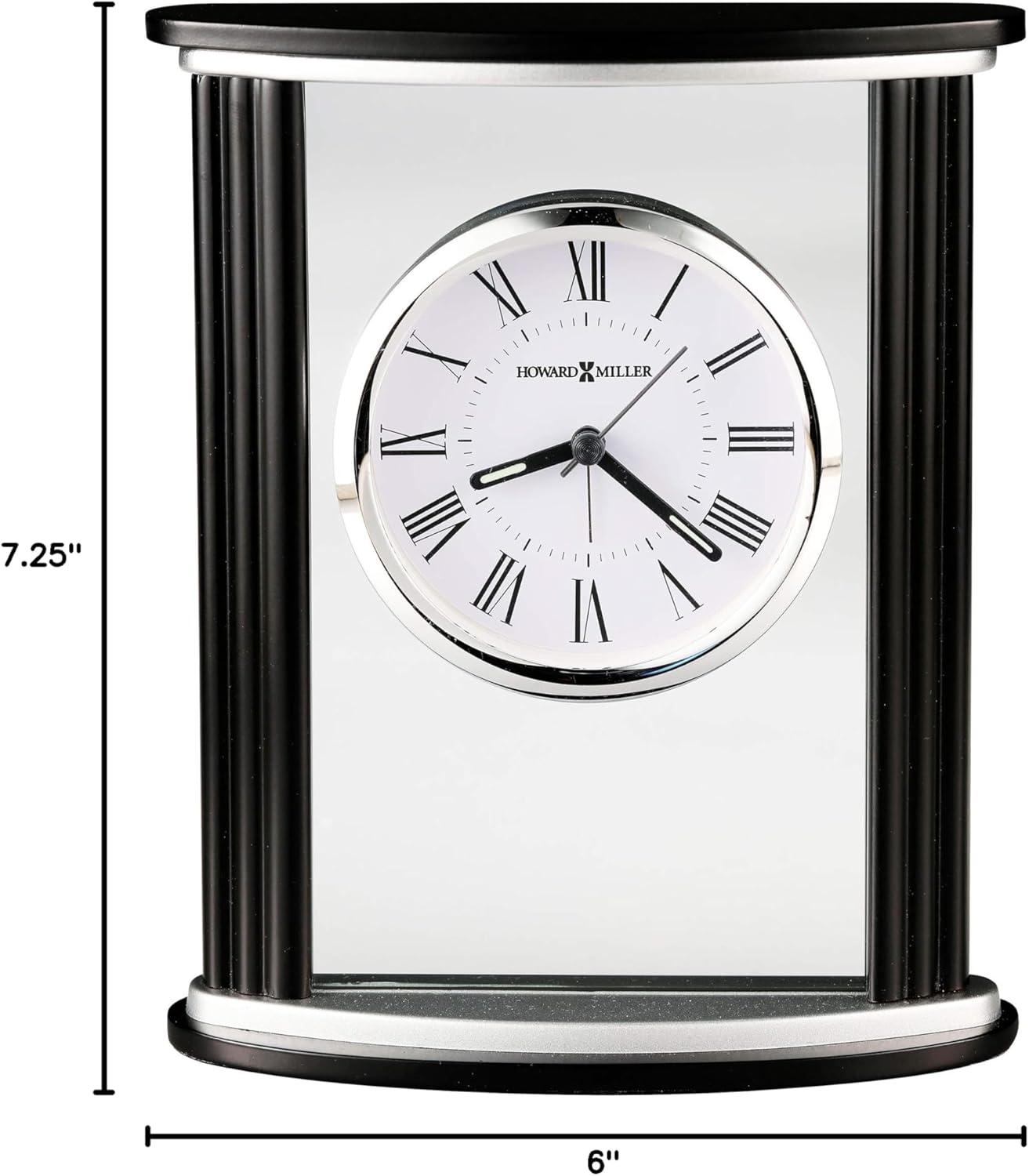 Cambridge Black and Chrome Quartz Table Clock