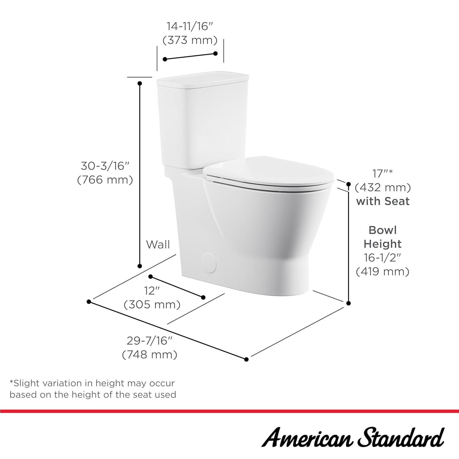 American Standard American Standard Aspirations 1.28 Gallons GPF Elongated Comfort Height Floor Mounted Two-Piece Toilet (Seat Included) 252AA898.020