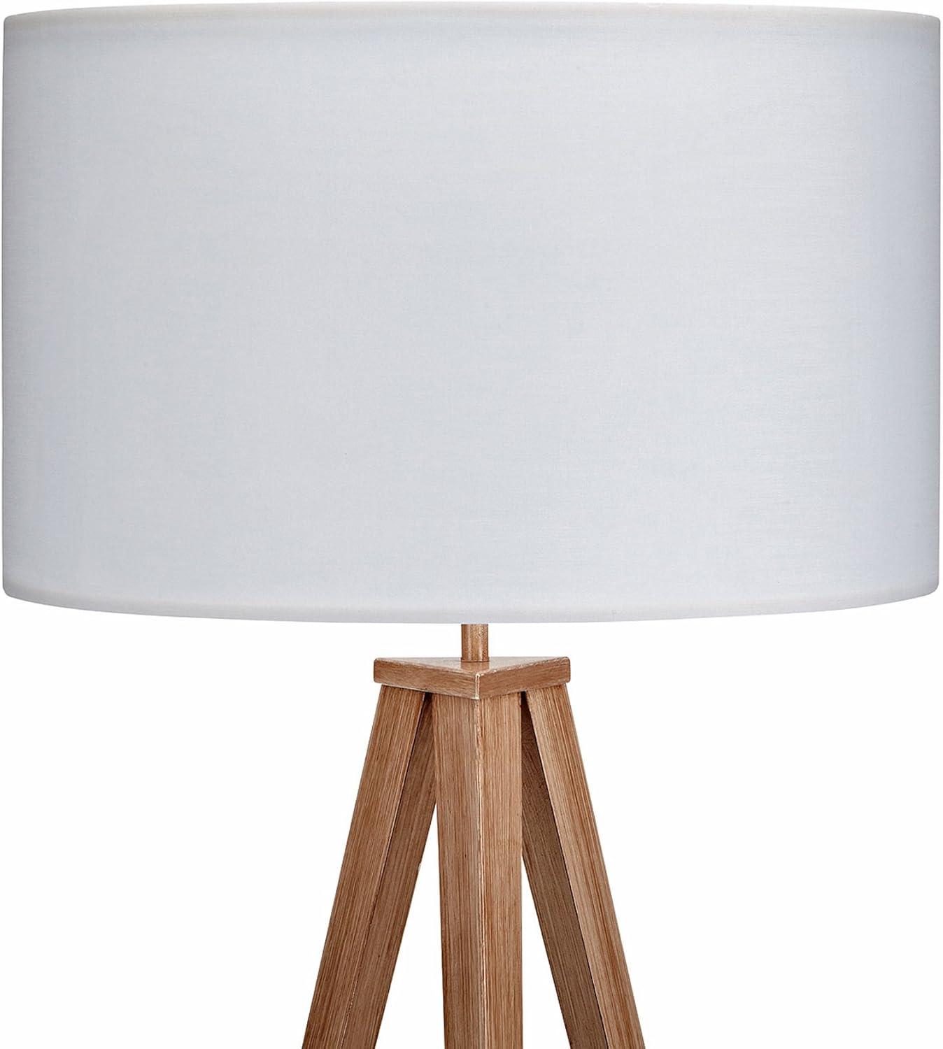 Mercer41 Cardone 60" Modern Standing Tripod Floor Lamp with Drum Shade