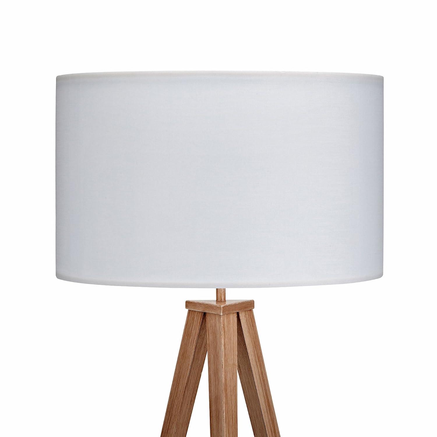 Mercer41 Cardone 60" Modern Standing Tripod Floor Lamp with Drum Shade