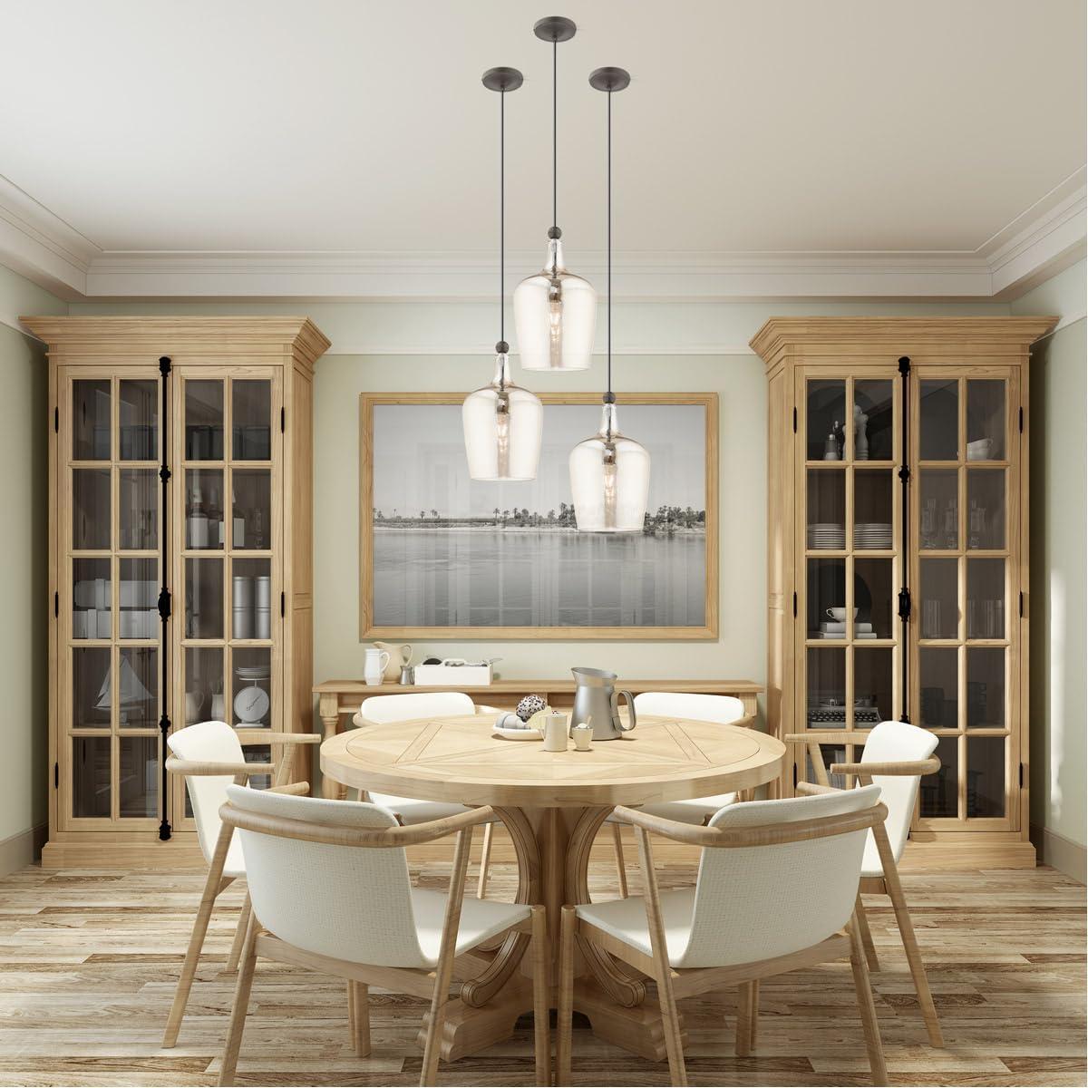 Livex Lighting Art Glass 1 - Light Pendant in English Bronze