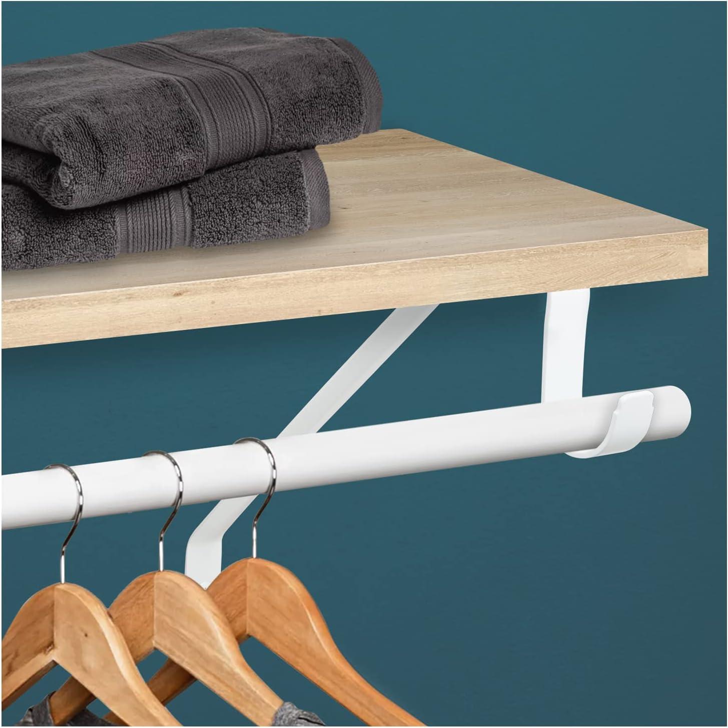 Nuk3y Heavy Duty Adj. Shelf & Rod Support Bracket