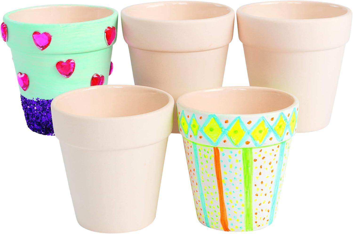 Colorations Ceramic Flower Pots - Set of 12