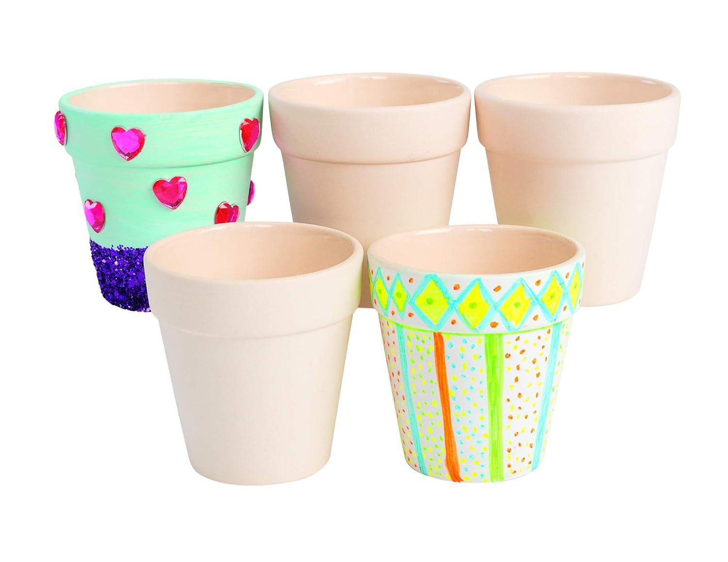 Colorations Ceramic Flower Pots - Set of 12