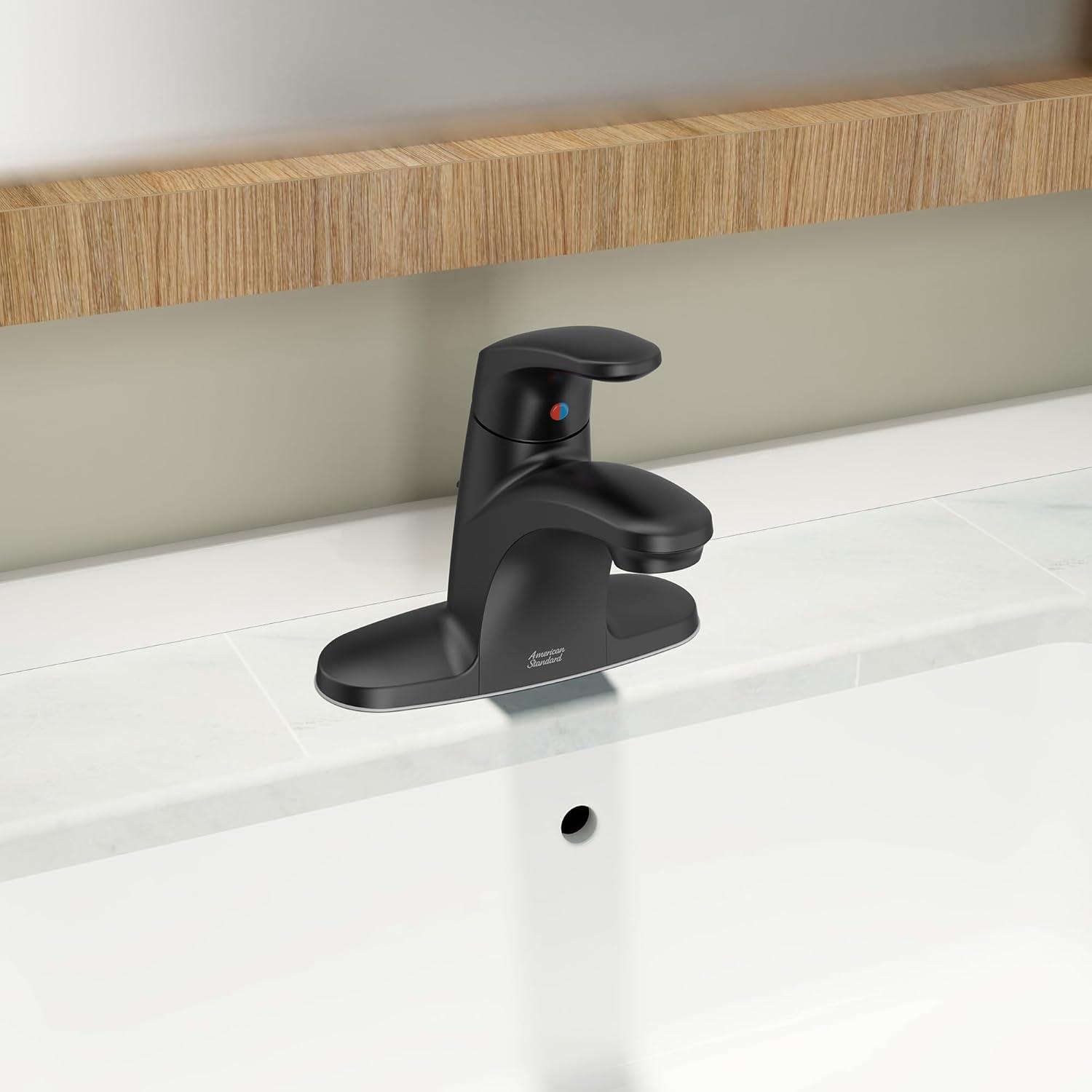 Matte Black Single-Handle Modern Bathroom Faucet