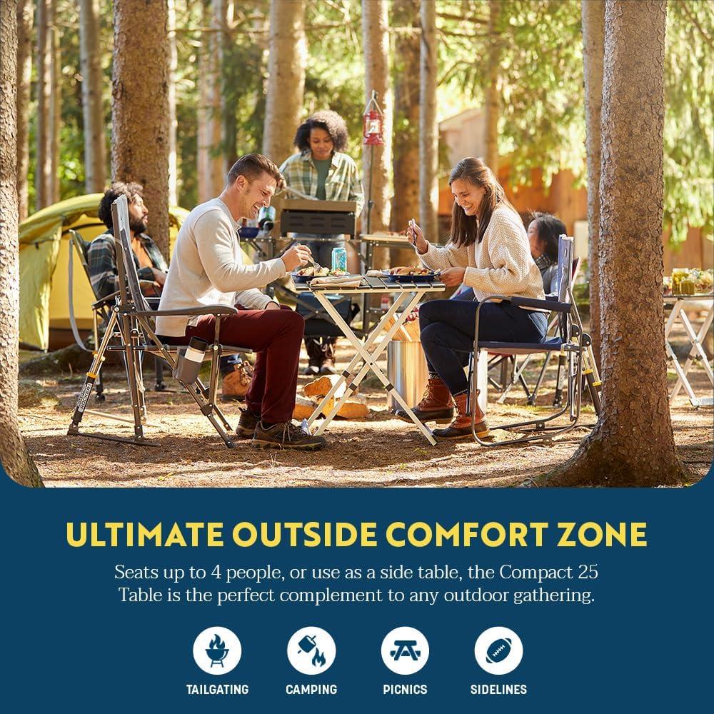 GCI Outdoor Compact Aluminum Portable Folding Camp Table - Black