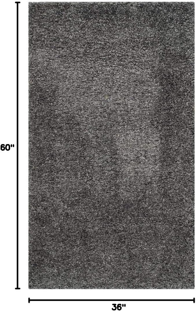 Shag SG151 Power Loomed Indoor Accent Rug - Dark Grey - 3'x5' - Safavieh.