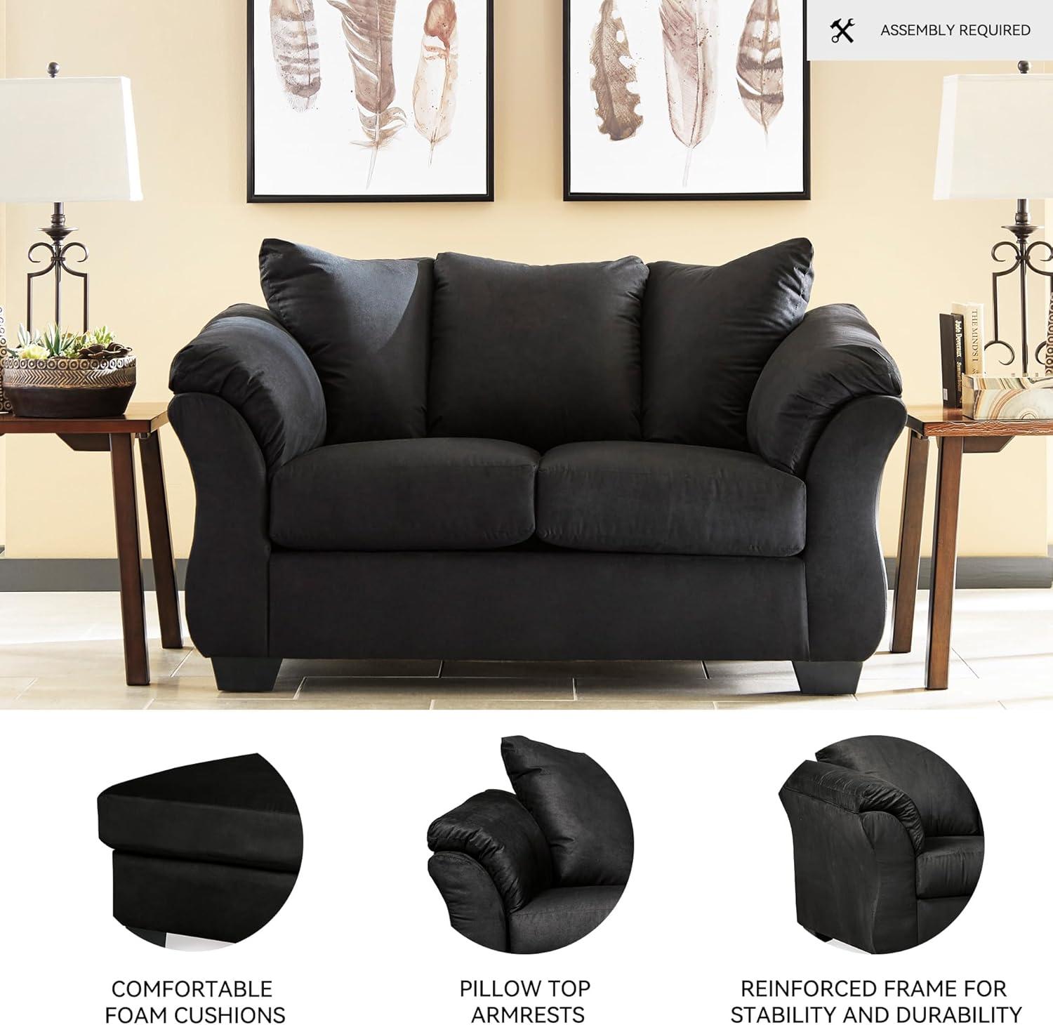 Signature Design by Ashley Darcy Loveseat in Black