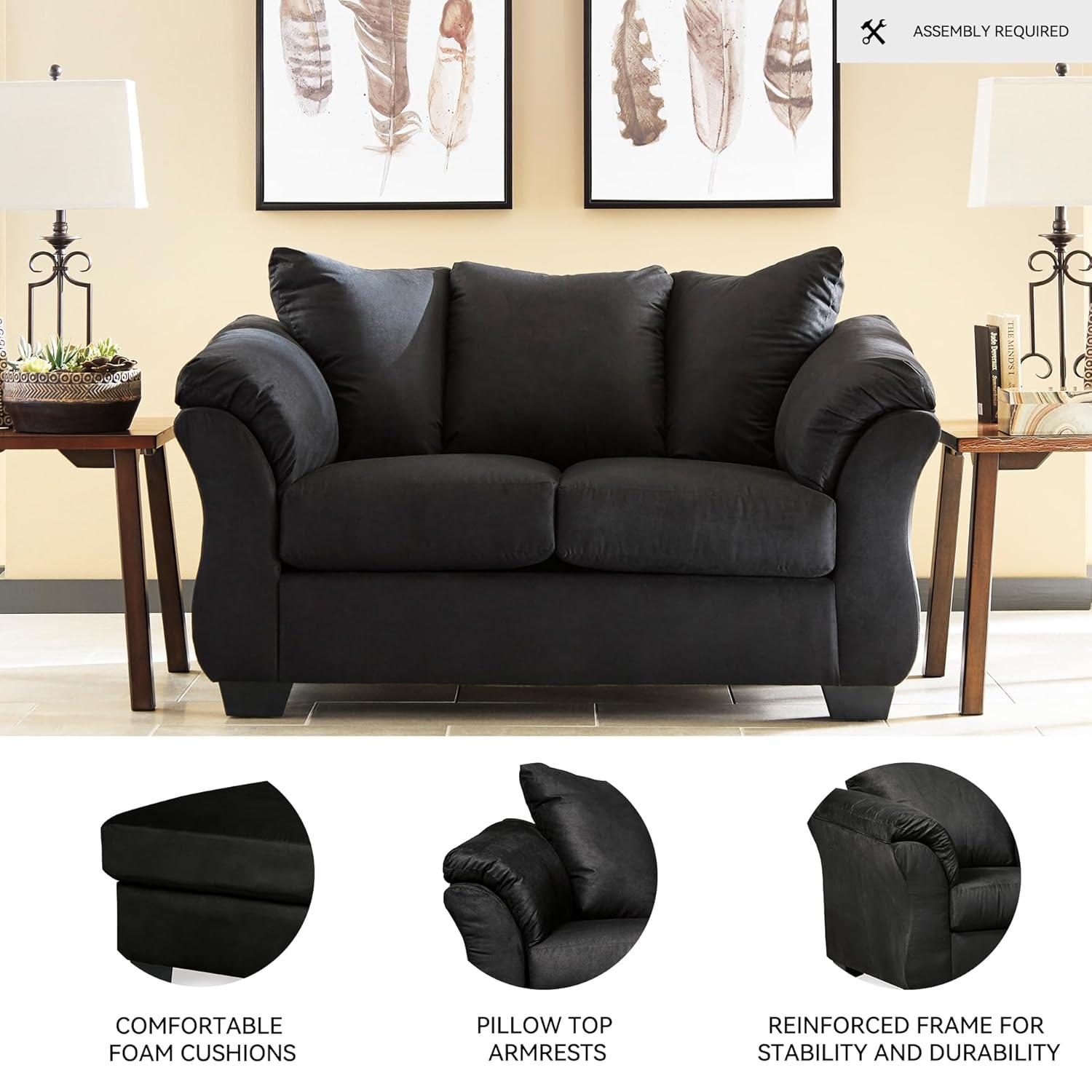 Signature Design by Ashley Darcy Loveseat in Black