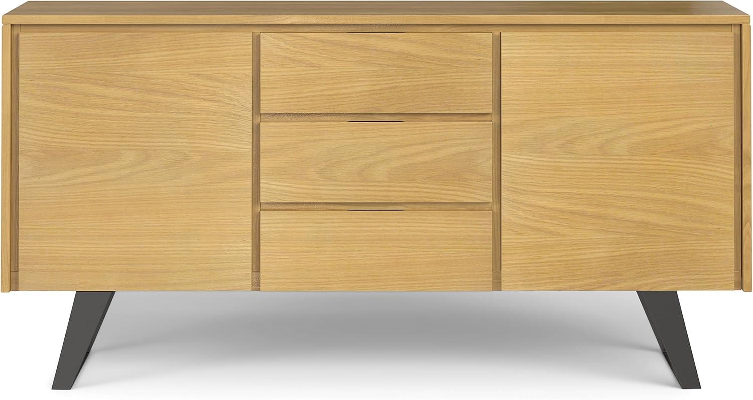 Simpli Home Lowry Sideboard Buffet In Oak Veneer