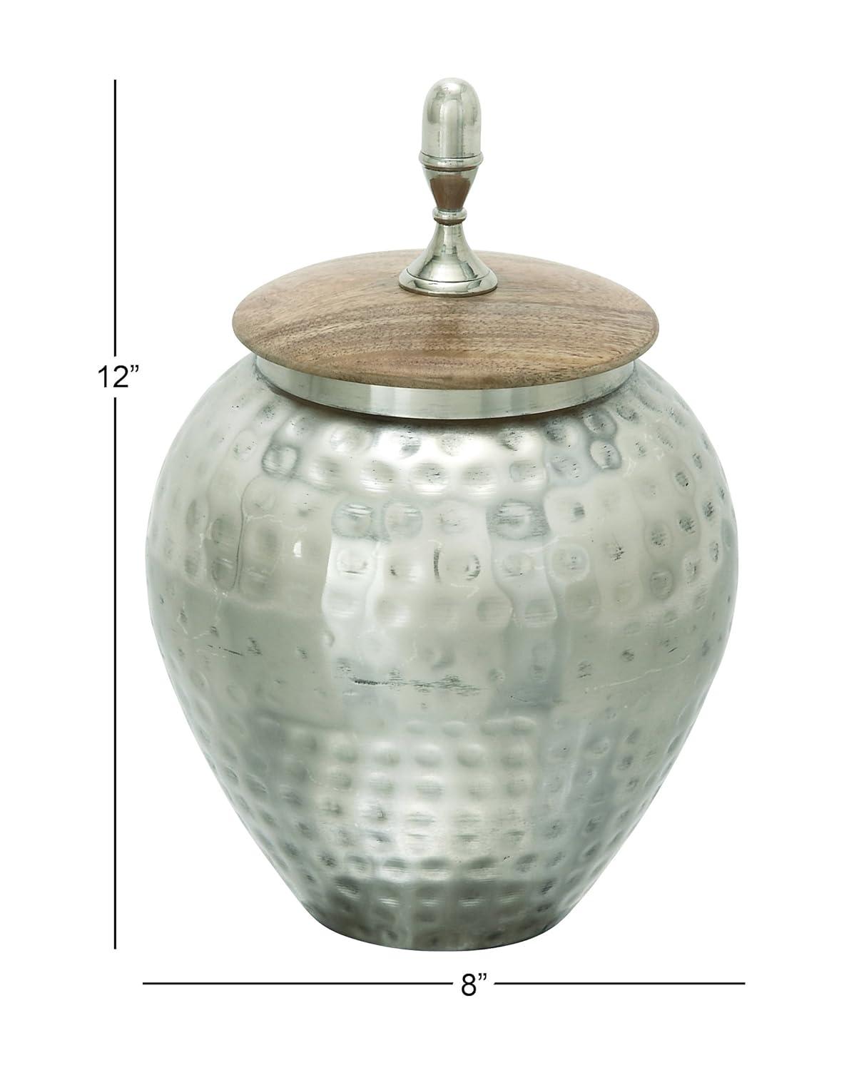 Trent Austin Design® Montevallo Silver Metal Hammered Living Room Decorative Jars