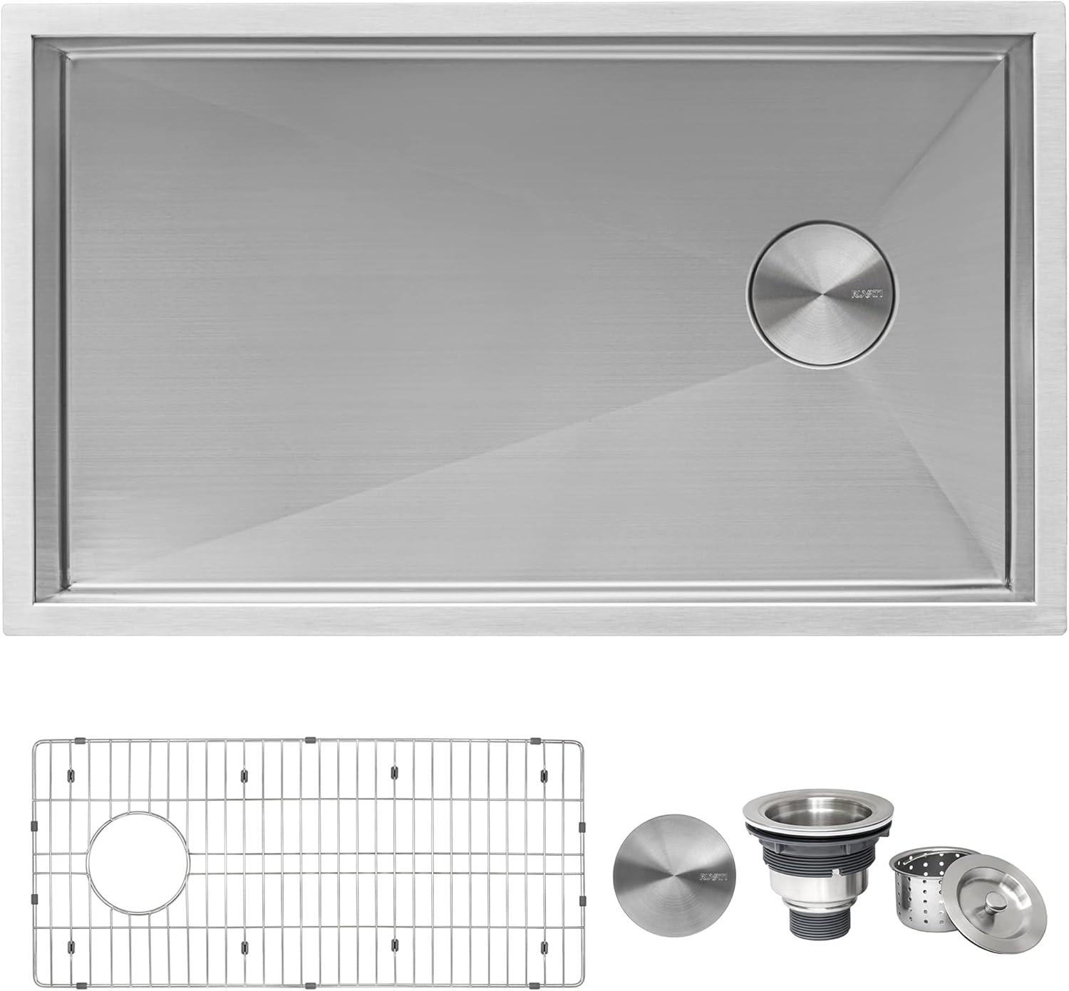 Ruvati 30-Inch Stainless Steel Single Bowl Undermount Kitchen Sink