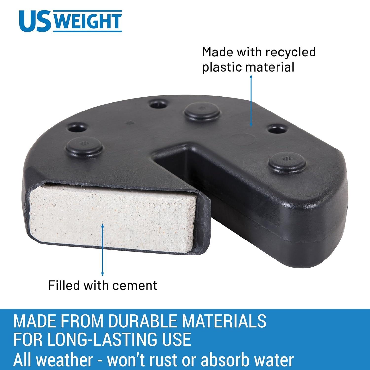 US Weight 40lb Canopy Weight Set for Securing Canopies, Tents, and Umbrellas at Outside Events