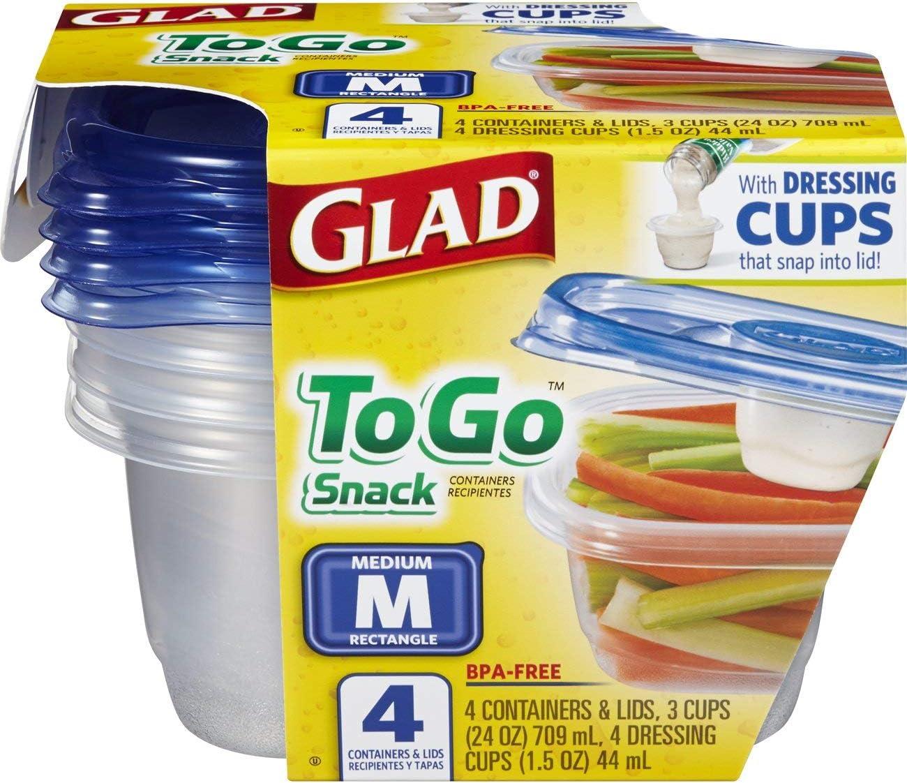 Clear BPA-Free Plastic Round Lunch Box Set