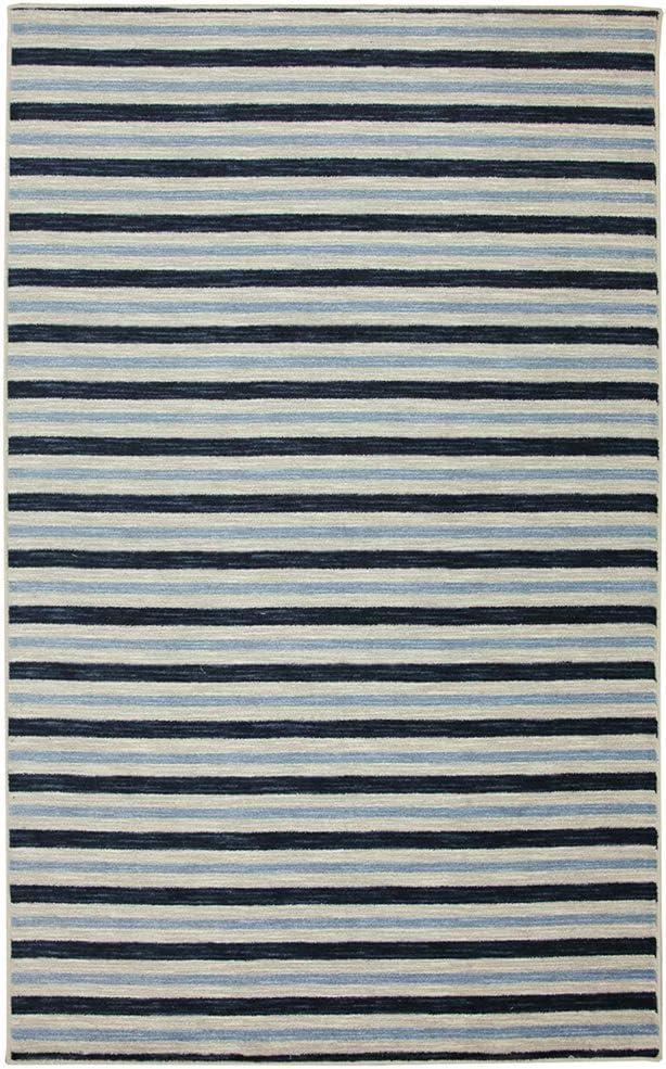 Mohawk Home Aurora Monterey Stripe Blue Printed Area Rug, 5'x8', Blue