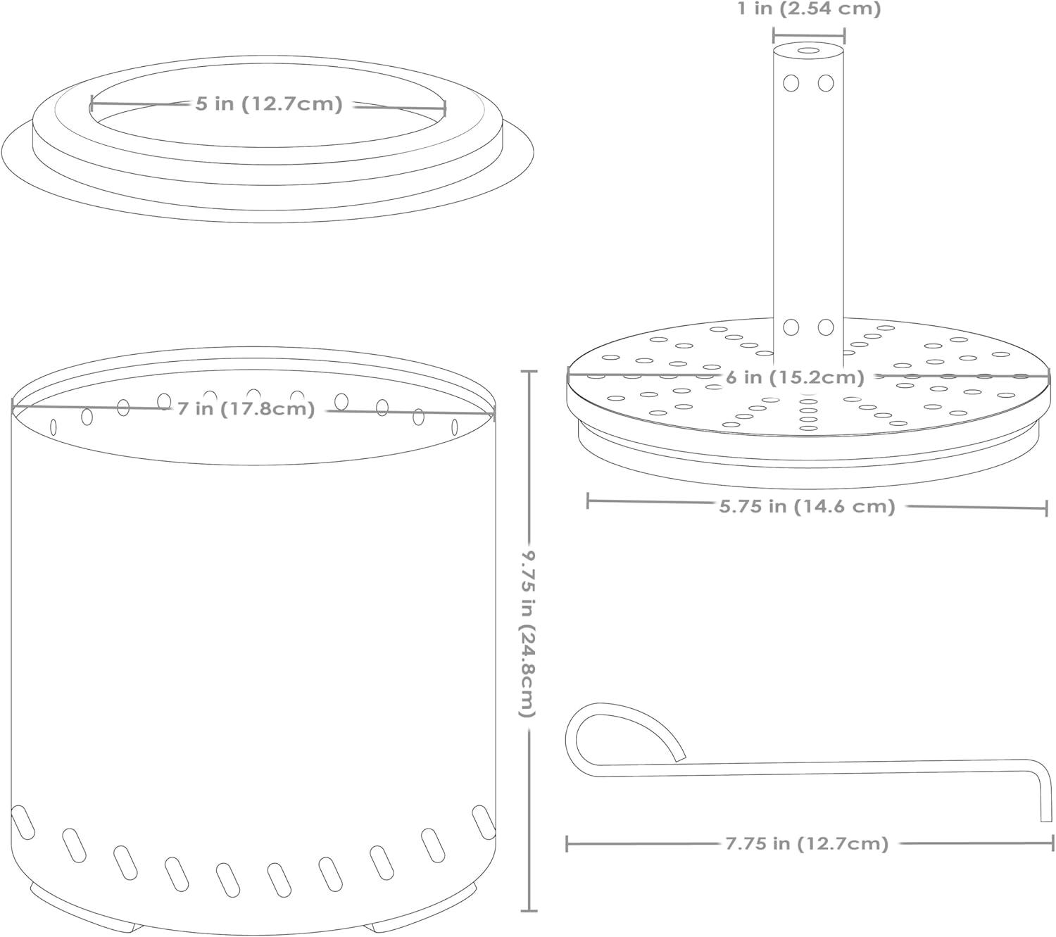 Compact Stainless Steel Smokeless Tabletop Fire Pit with Triple Burn Design