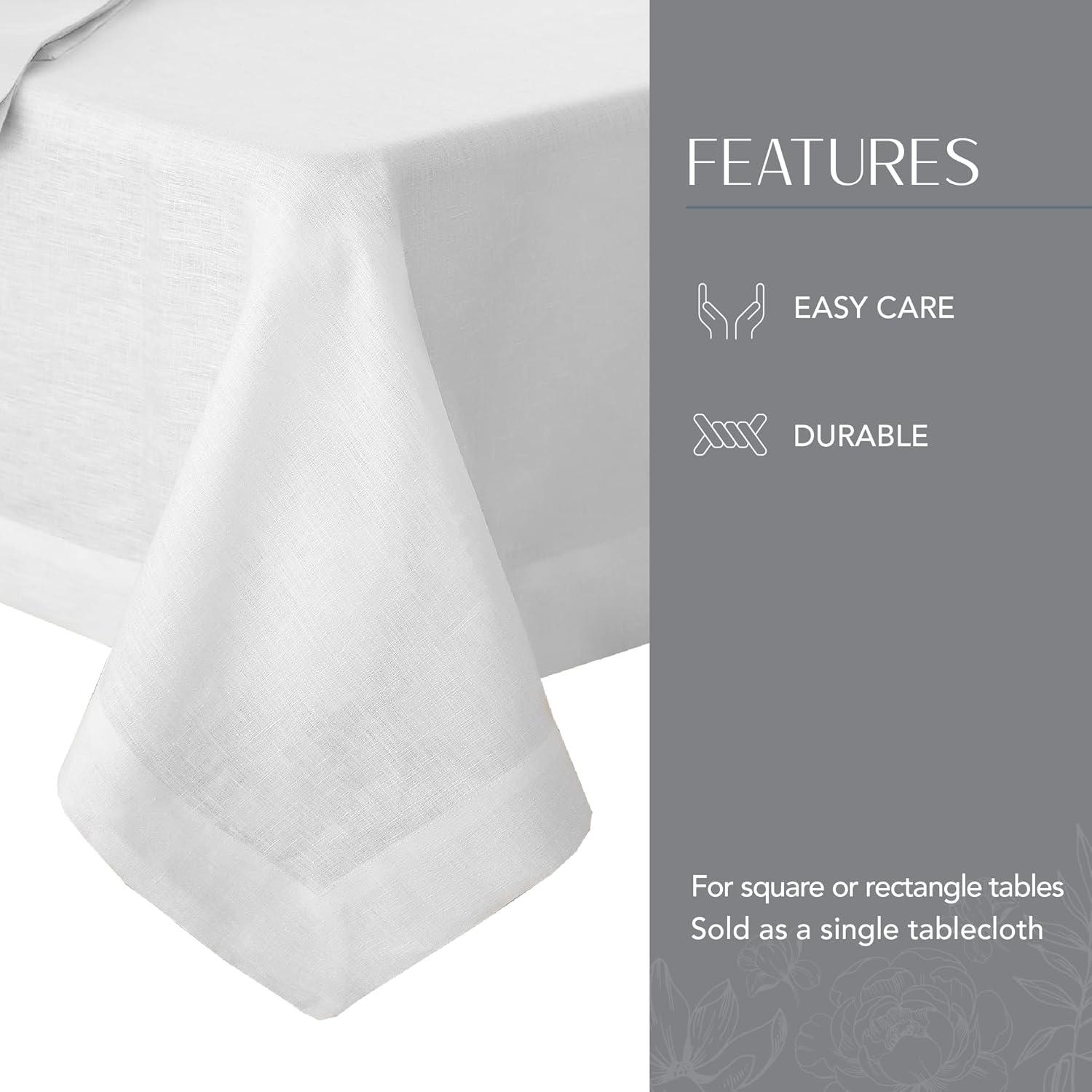 Elrene Villeroy & Boch - La Classica Luxury Linen Fabric Tablecloth