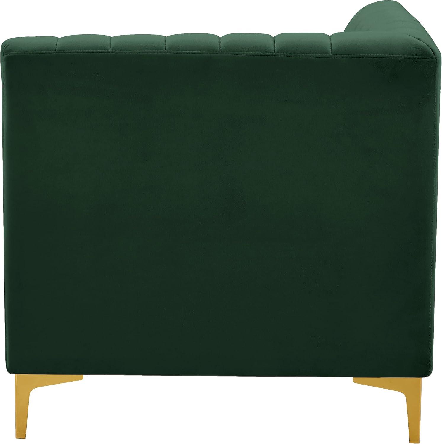 Meridian Furniture Alina Green Velvet Corner Chair