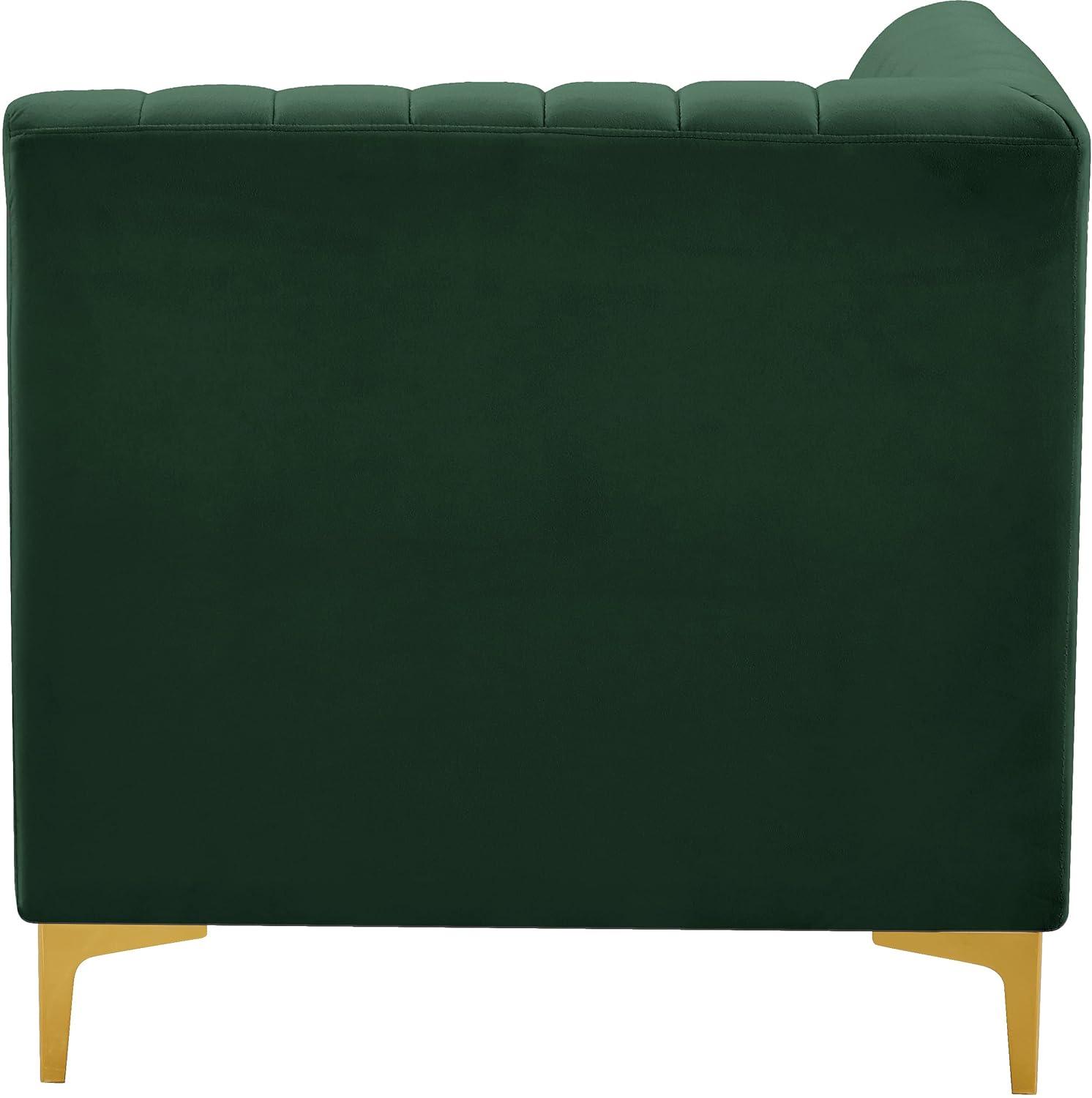 Meridian Furniture Alina Green Velvet Corner Chair