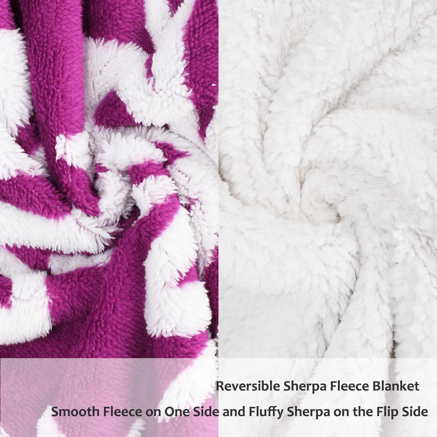 Catalonia Fleece Plush Throw Blanket for Bed Couch, Cozy Fuzzy Warm Jacquard Blanket, TV Bed Fuzzy Blanket, Fluffy Comfy Throws, 50x60 inches