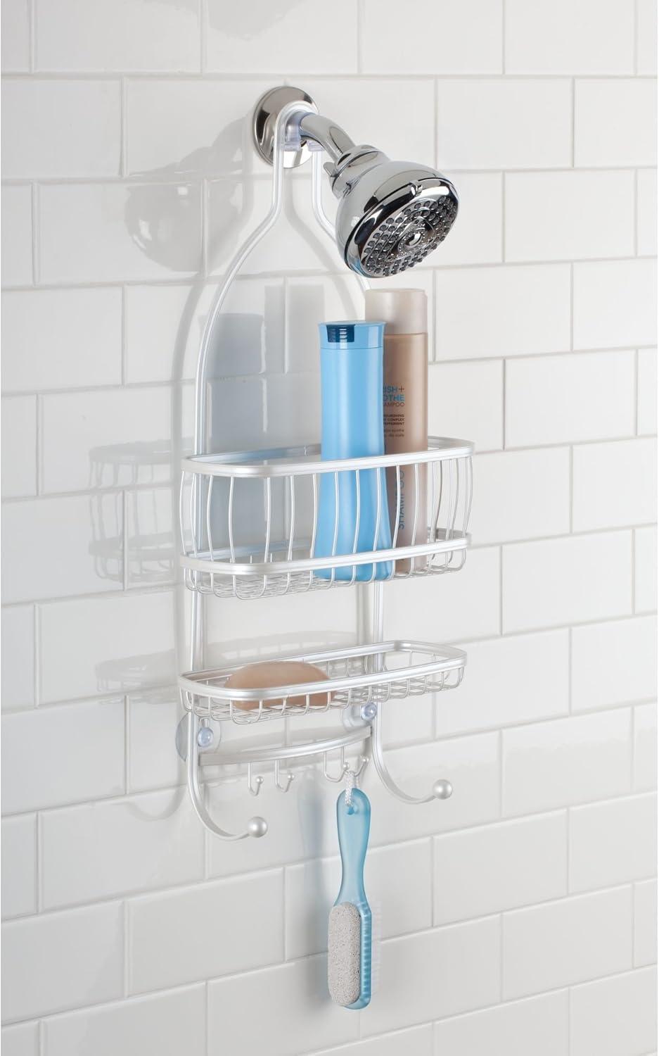 iDesign Metal Extra-Wide Hanging Shower Caddy, The York Collection – 10" x 4" x 22"