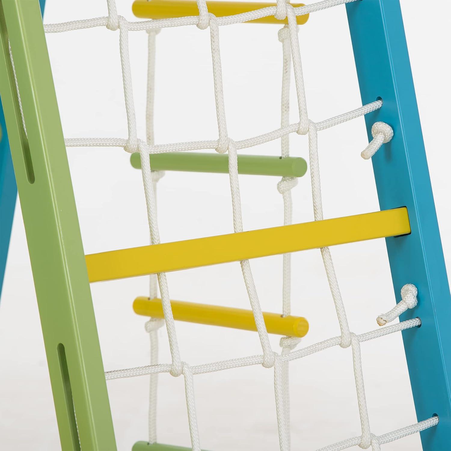 Avenlur Indoor, Gym & Playground Real Wooden Climber with Rock Climb Wall, Rope Climbing, Monkey Bars and Ladder